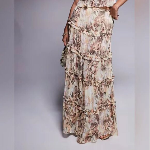Anthropologie Dresses & Skirts - Anthropologie NWT AFRM maxi Ruffled Skirt. size XL New with tag